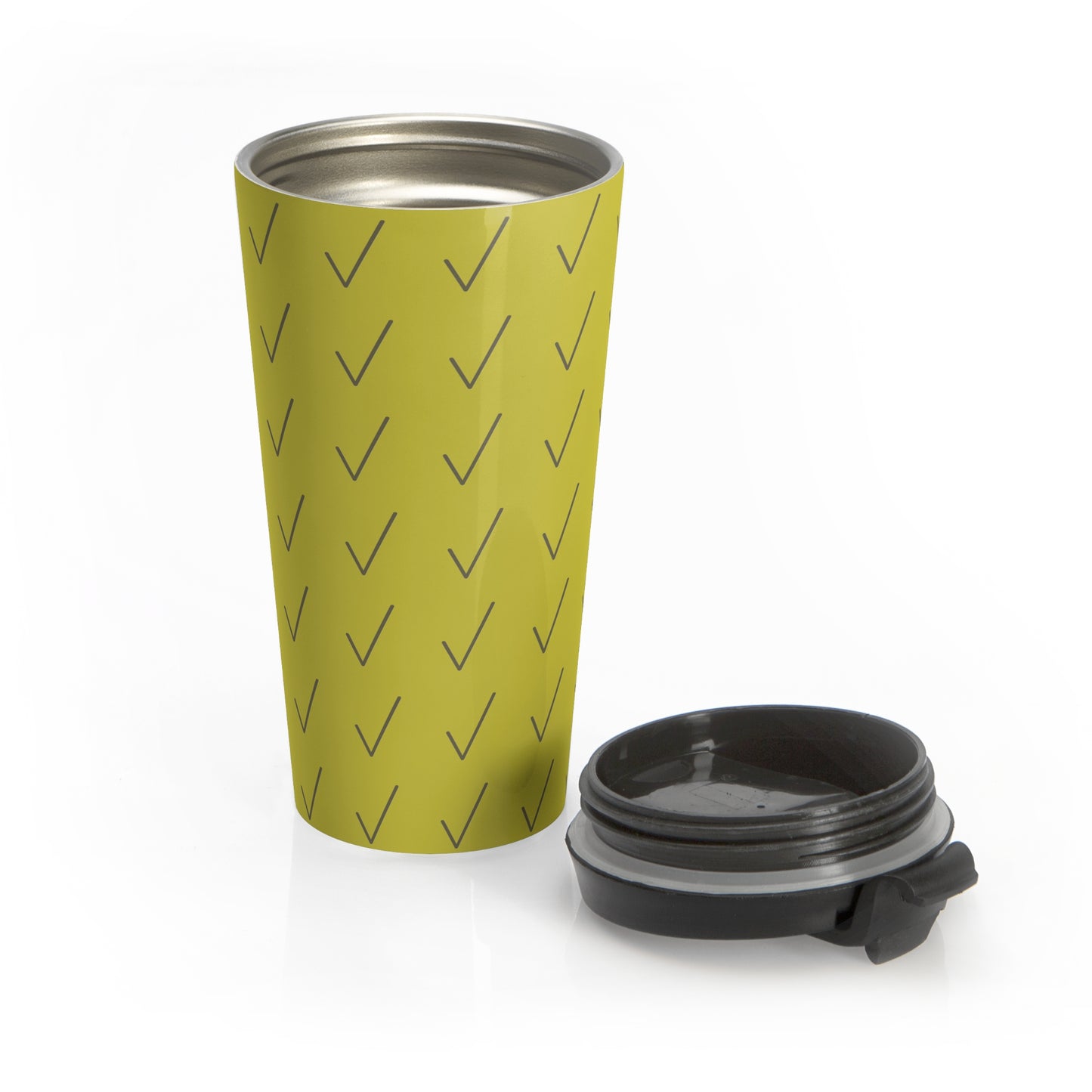 "Check Mark" Stainless Steel Travel Mug