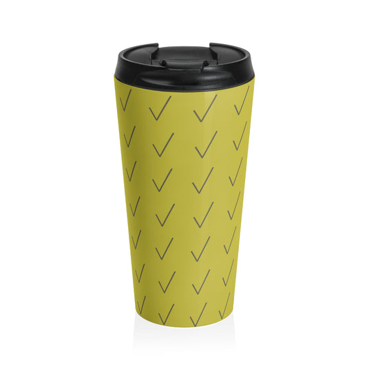 "Check Mark" Stainless Steel Travel Mug