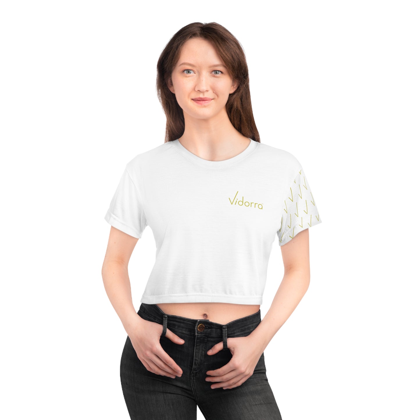 Vidorra Crop Tee (AOP left sleeve)